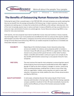 Benefits of HR Outsourcing 