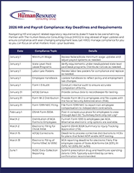 2026 HR Compliance Calendar