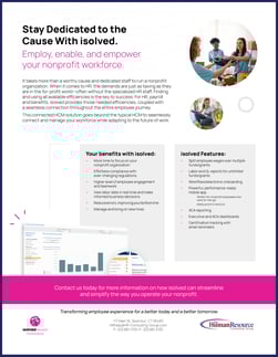 HRCG - Nonprofit HCM Solution Info Sheet