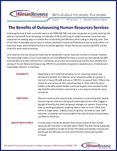 Benefits of Outsourcing HR