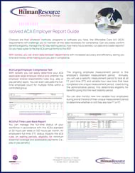 HRCG - ACA Employer Report Guide - Cover
