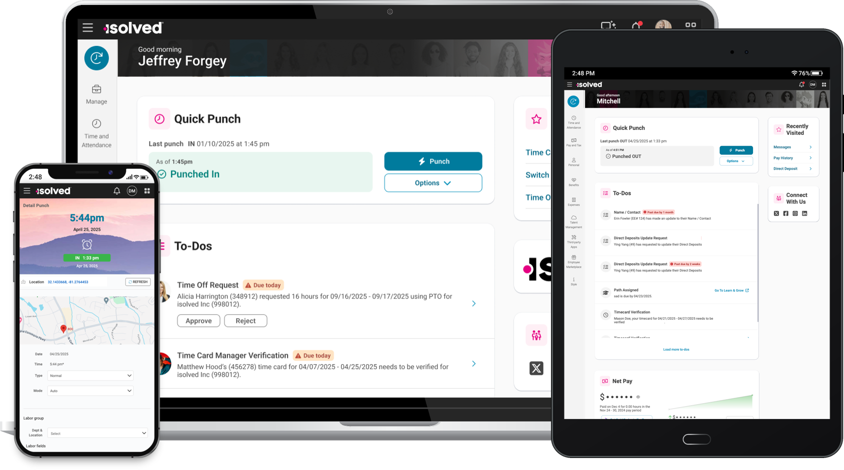 HCM Software Dashboard Multi-Device Screenshot