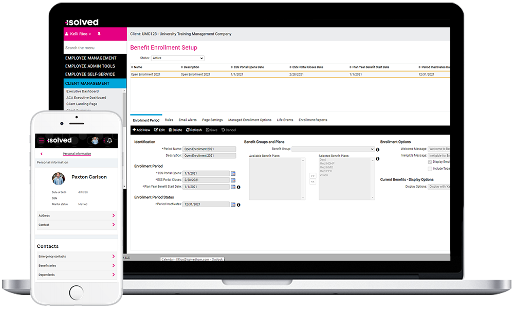 ACA Reporting Dashboard Screenshot